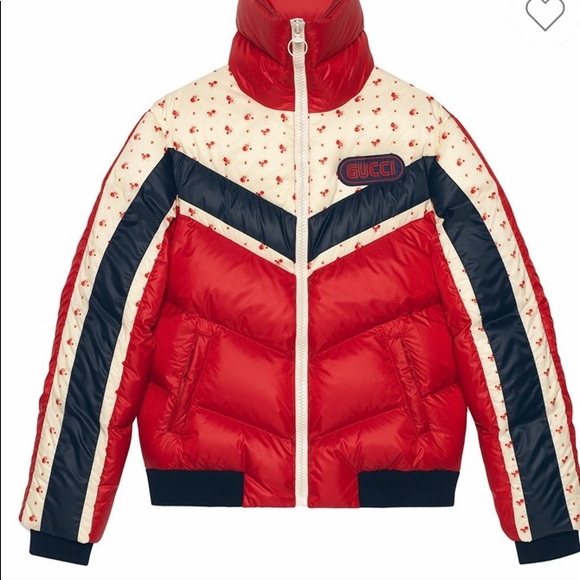 gucci floral puffer jacket